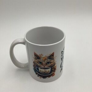 Americaware Cat Coffee Mug‎ "A Good Day Starts with Coffee and Cat" Design